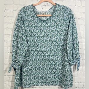Max Studio plus  daisy floral tunic 2XL